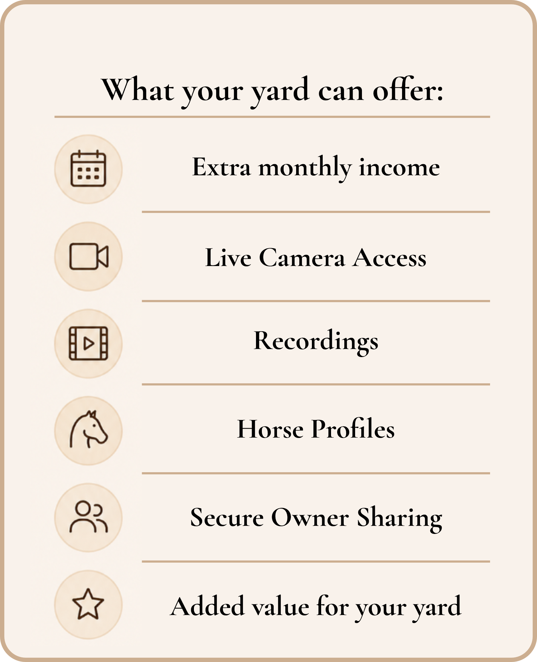 Watch My Pony app card showing extra yard value